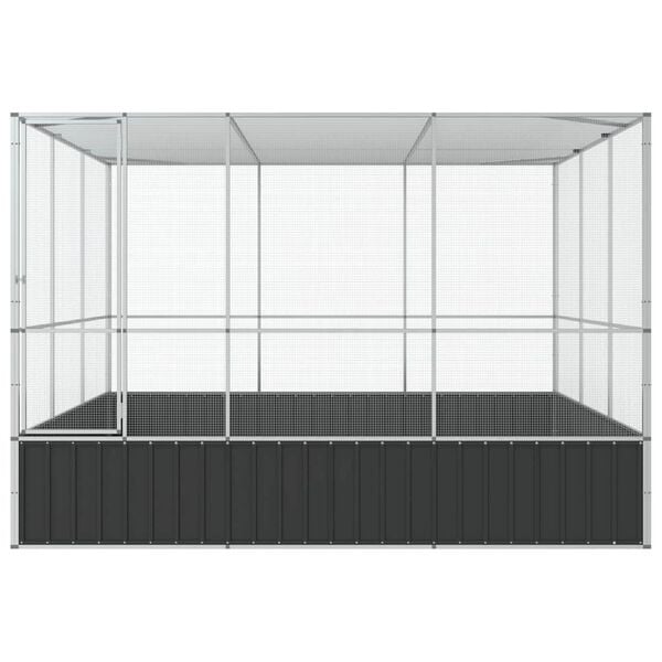 vidaXL Aviary Silver 311x307x212 cm Steel
