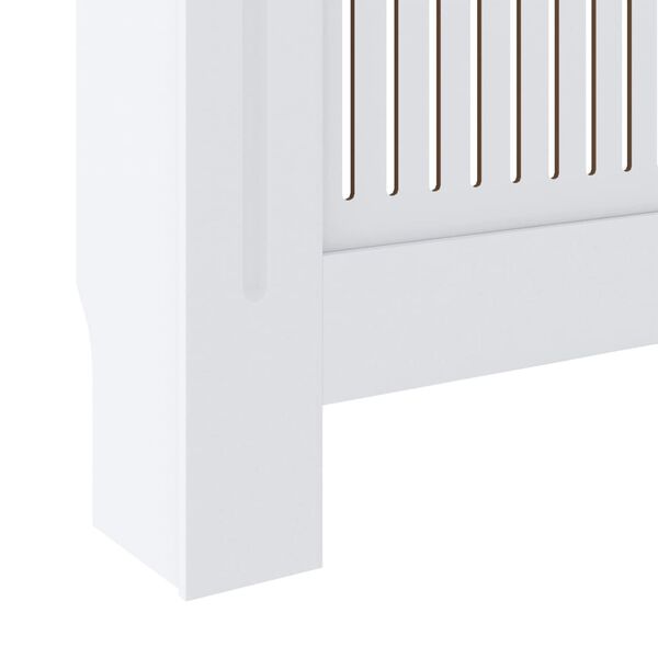 vidaXL MDF Radiator Cover White 205 cm