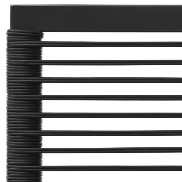 vidaXL 8 Piece Garden Lounge Set Black and Grey Poly Rattan
