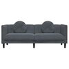 vidaXL Sofa with Cushions 3-Seater Dark Grey Velvet