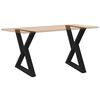vidaXL Dining Table Legs 2 pcs Black 80x(72-73.3) cm Steel