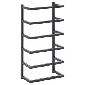 vidaXL Towel Rack Black 24x12x48 cm Steel