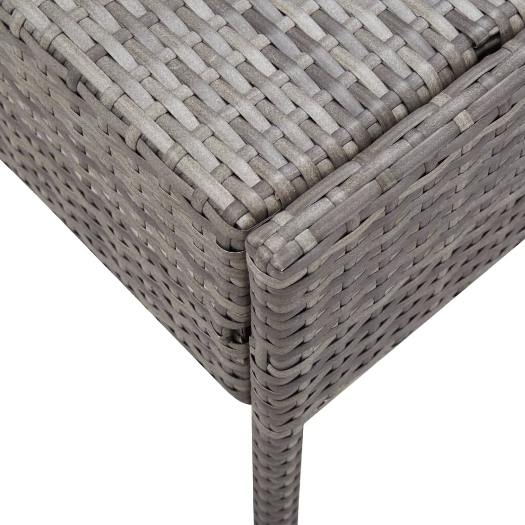 vidaXL 5 Piece Garden Sofa Set with Cushions Poly Rattan Grey