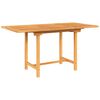 vidaXL Extending Garden Table 110-160x80x75cm Solid Wood Teak