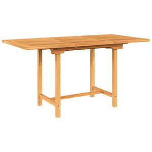 vidaXL Extending Garden Table 110-160x80x75cm Solid Wood Teak