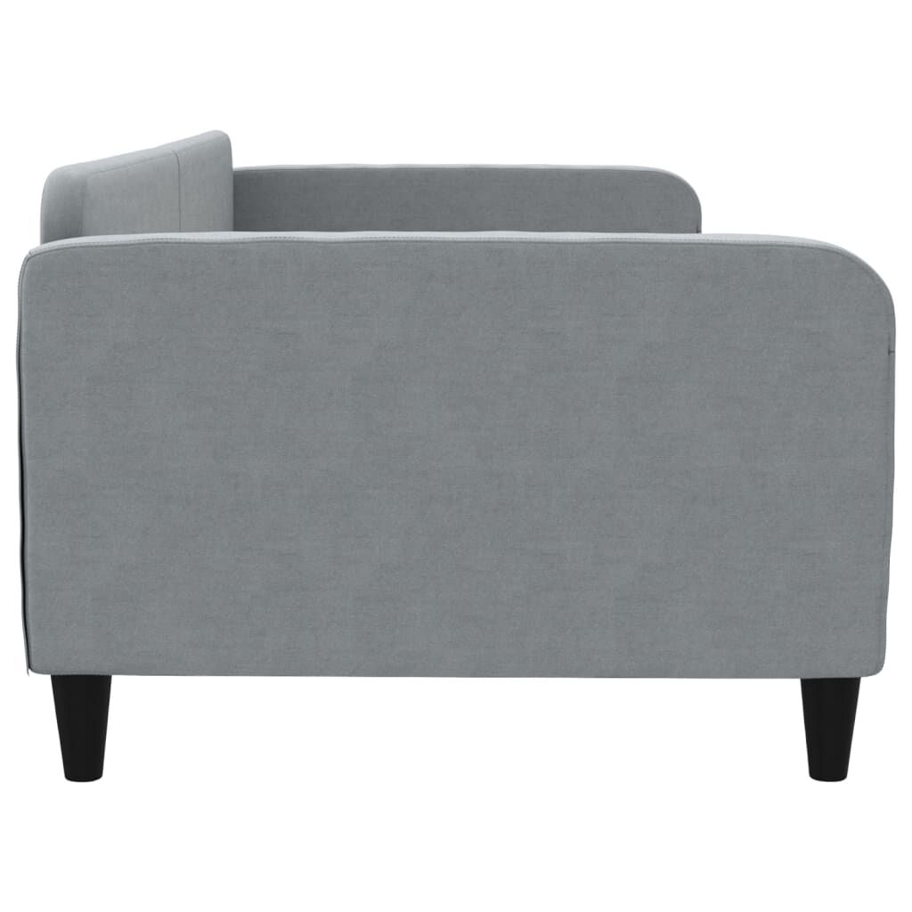 vidaXL Day Bed without Mattress Light Grey 100x190 cm Fabric