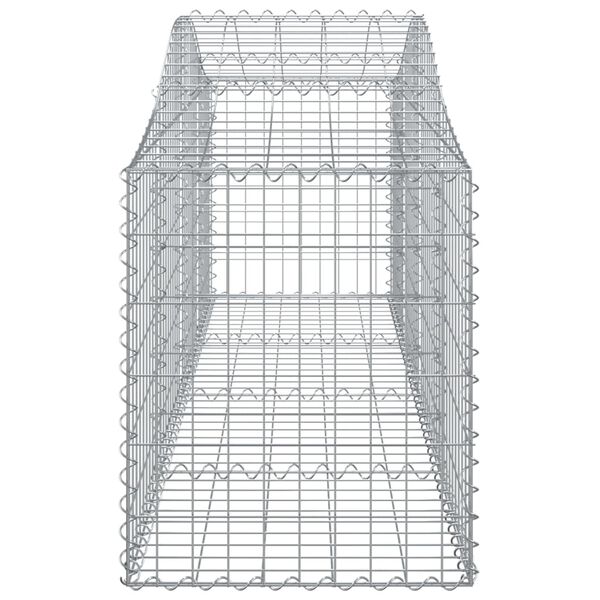 vidaXL Arched Gabion Baskets 9 pcs 200x50x60/80 cm Galvanised Iron