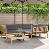 vidaXL 4 Piece Garden Pallet Sofa Set with Cushions Solid Wood Acacia