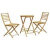 vidaXL 3 Piece Bistro Set Bamboo