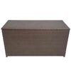 vidaXL Garden Storage Box Brown 120x50x60 cm Poly Rattan