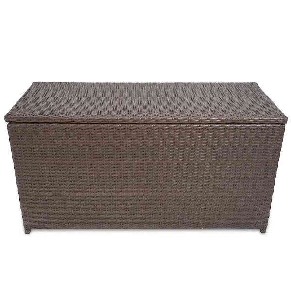 vidaXL Garden Storage Box Brown 120x50x60 cm Poly Rattan