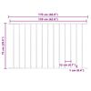 vidaXL Fence Panel Powder-coated Steel 1.7x0.75 m White