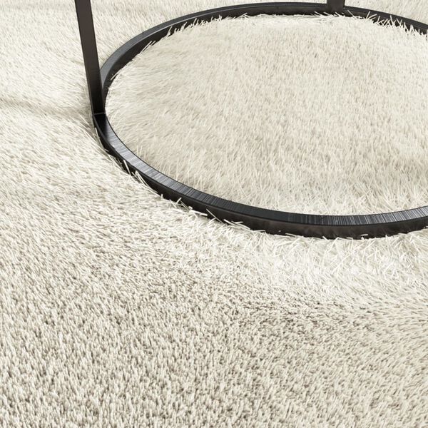 vidaXL Washable Rug Soft Shaggy Cream 160x230 cm Anti Slip