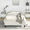 vidaXL Bed Frame without Mattress White 100x190 cm Twin Faux Leather