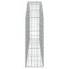 vidaXL Arched Gabion Basket 200x30x80/100 cm Galvanised Iron