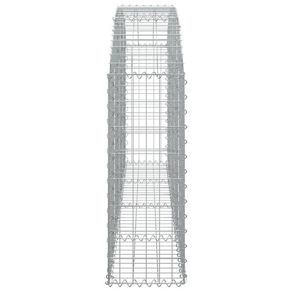 vidaXL Arched Gabion Basket 200x30x80/100 cm Galvanised Iron