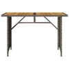 vidaXL 2 Piece Garden Dining Set with Cushions Grey Poly Rattan