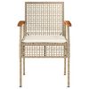 vidaXL Garden Chairs with Cushions 4 pcs Beige Poly Rattan Acacia Wood