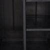 vidaXL Garden Storage Cabinet Black 65x45x172 cm PP Rattan