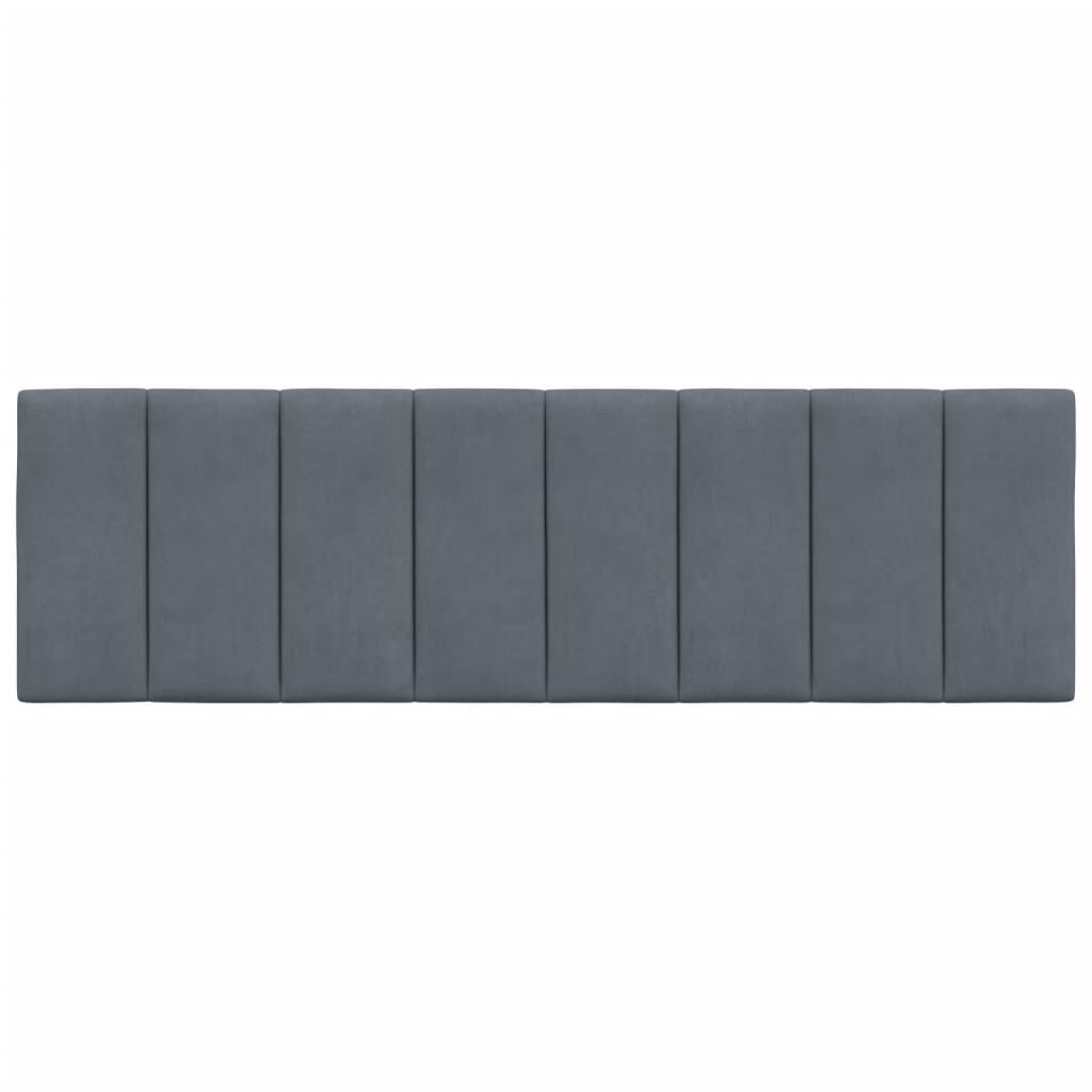 vidaXL Headboard Cushion "Hanko" Dark Grey 153 cm Velvet