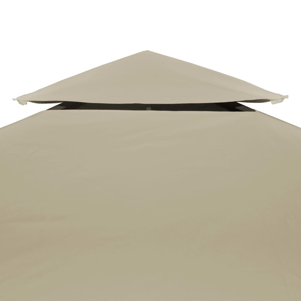 vidaXL Gazebo Cover Canopy Replacement 310 g / m² Beige 3 x 4 m