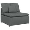 vidaXL Modular Sofa with Cushions Fabric Dark Grey
