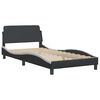 vidaXL Bed Frame "Dover" Black and White 100x190 cm Faux Leather