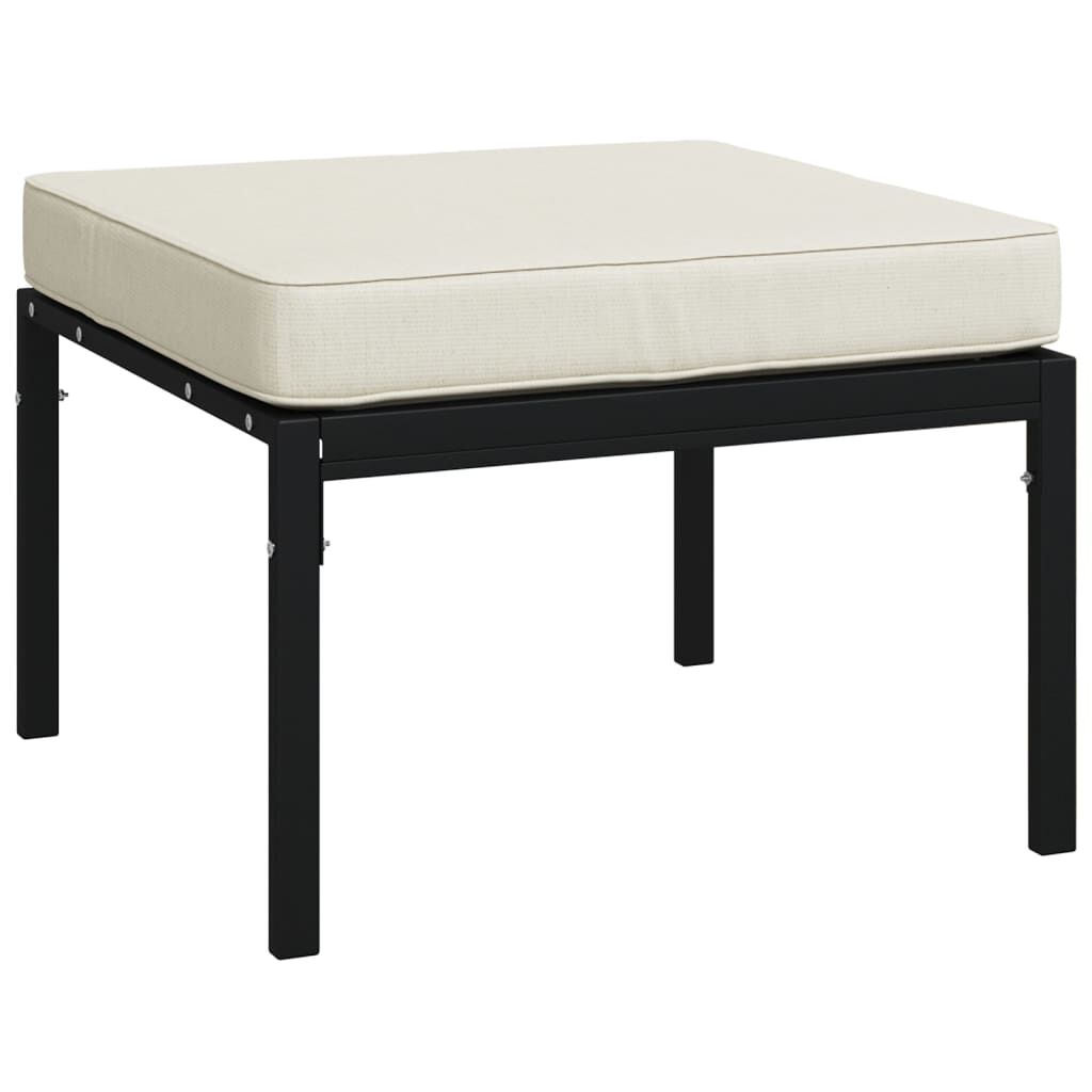 vidaXL 11 Piece Garden Lounge Set with Sand Cushions Steel