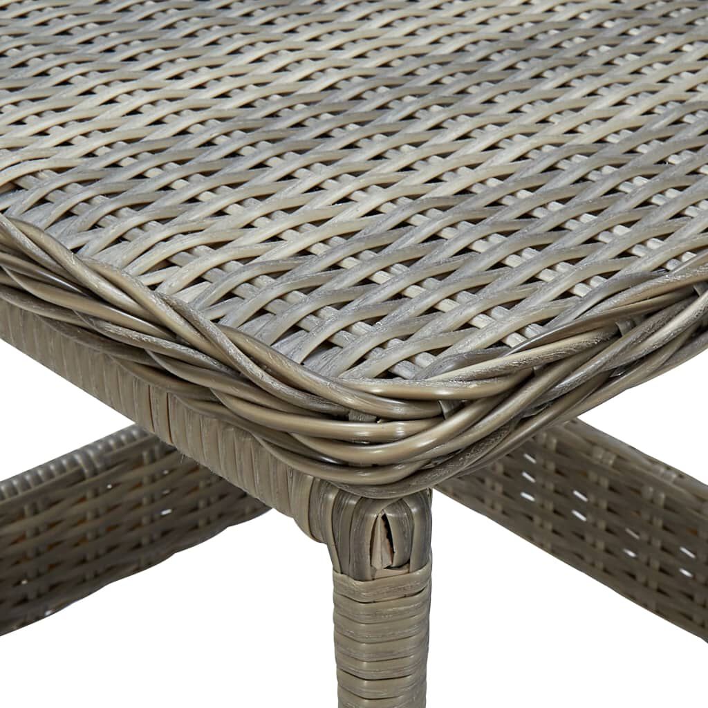 vidaXL Garden Table Brown 45x45x46.5 cm Poly Rattan