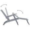 vidaXL Outdoor Deck Chair with Footrest and Cushion Solid Acacia Wood