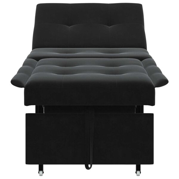 vidaXL Sofa Bed 3-in-1 Pull-Out Black Velvet