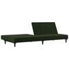 vidaXL 2-Seater Sofa Bed Dark Green Velvet