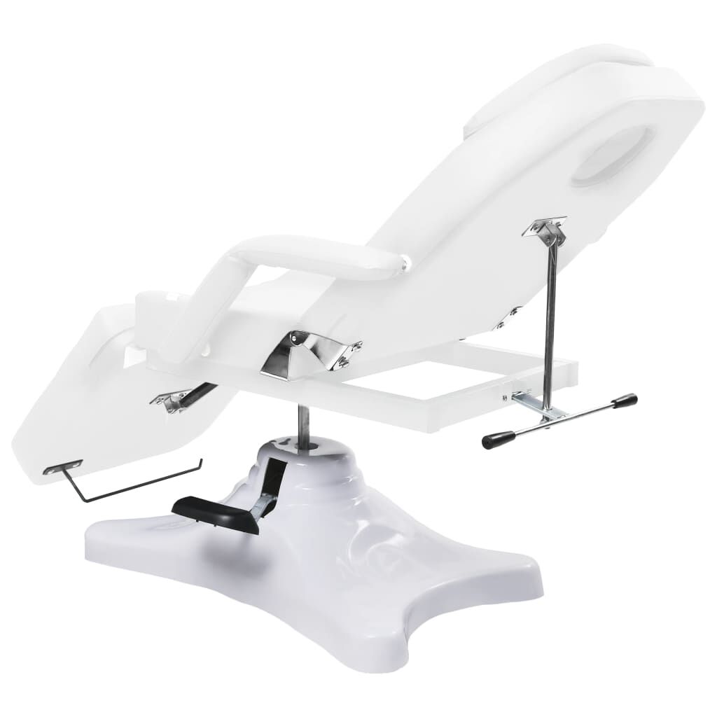 vidaXL Massage Table White 180x62x(86.5-118) cm
