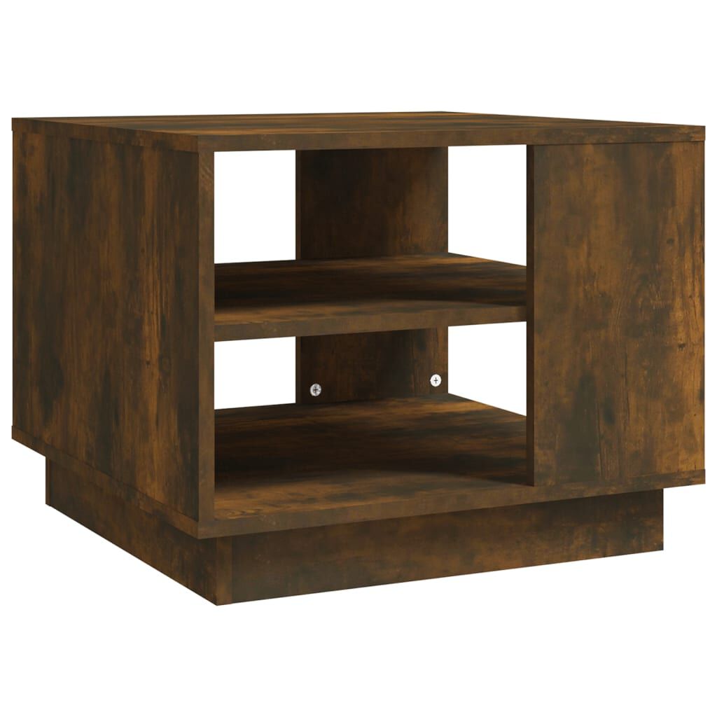 vidaXL Coffee Table Smoked Oak 55x55x43 cm Engineered Wood