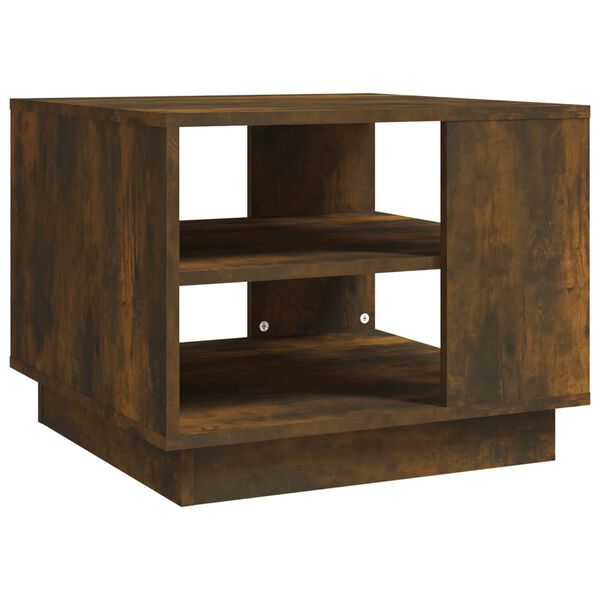 vidaXL Coffee Table Smoked Oak 55x55x43 cm Engineered Wood