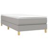 vidaXL Bed Frame without Mattress Light Grey Twin Fabric (US Only)