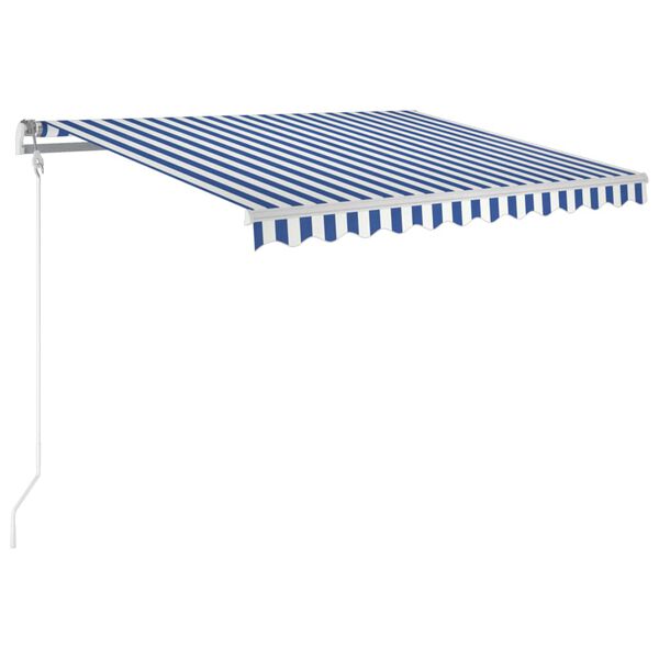vidaXL Automatic Retractable Awning 300x250 cm Blue and White