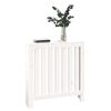 vidaXL Radiator Cover White 79.5x19x84 cm Solid Wood Pine