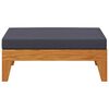 vidaXL Sectional Footrest with Dark Grey Cushion Solid Acacia Wood