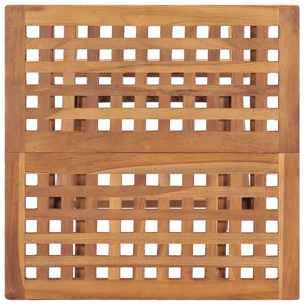 vidaXL 3 Piece Folding Outdoor Dining Set with Cushion Solid Teak Wood