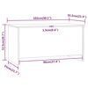 vidaXL Coffee Table Black 102x55.5x52.5 cm Engineered Wood