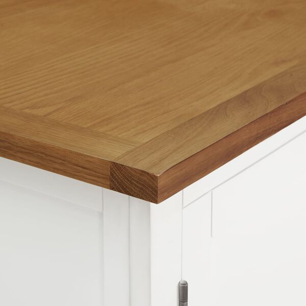 vidaXL Wardrobe 76x52x105 cm Solid Oak Wood