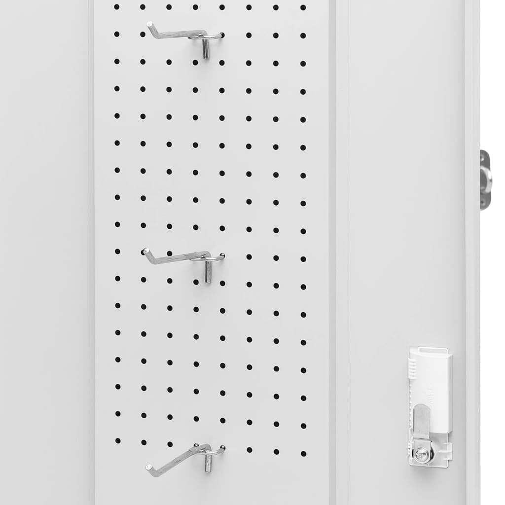 vidaXL Saddle Cabinet Light Grey 53x53x140 cm Steel