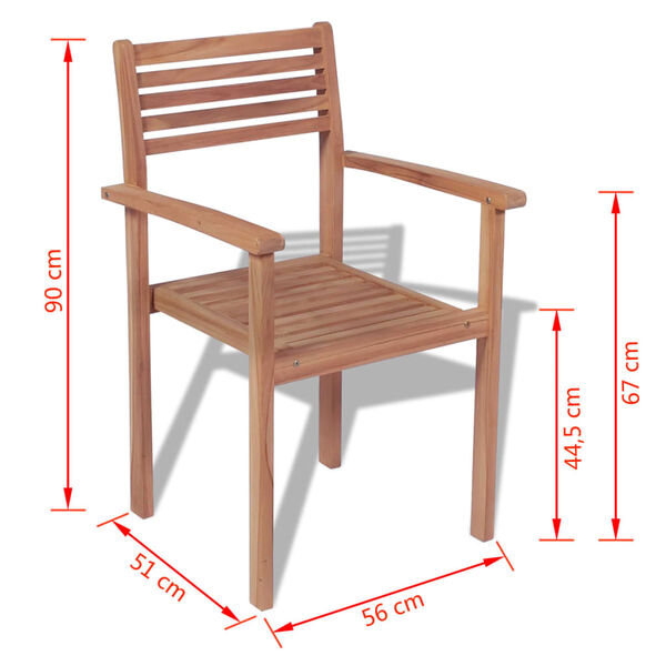 vidaXL 7 Piece Outdoor Dining Set Solid Teak Wood