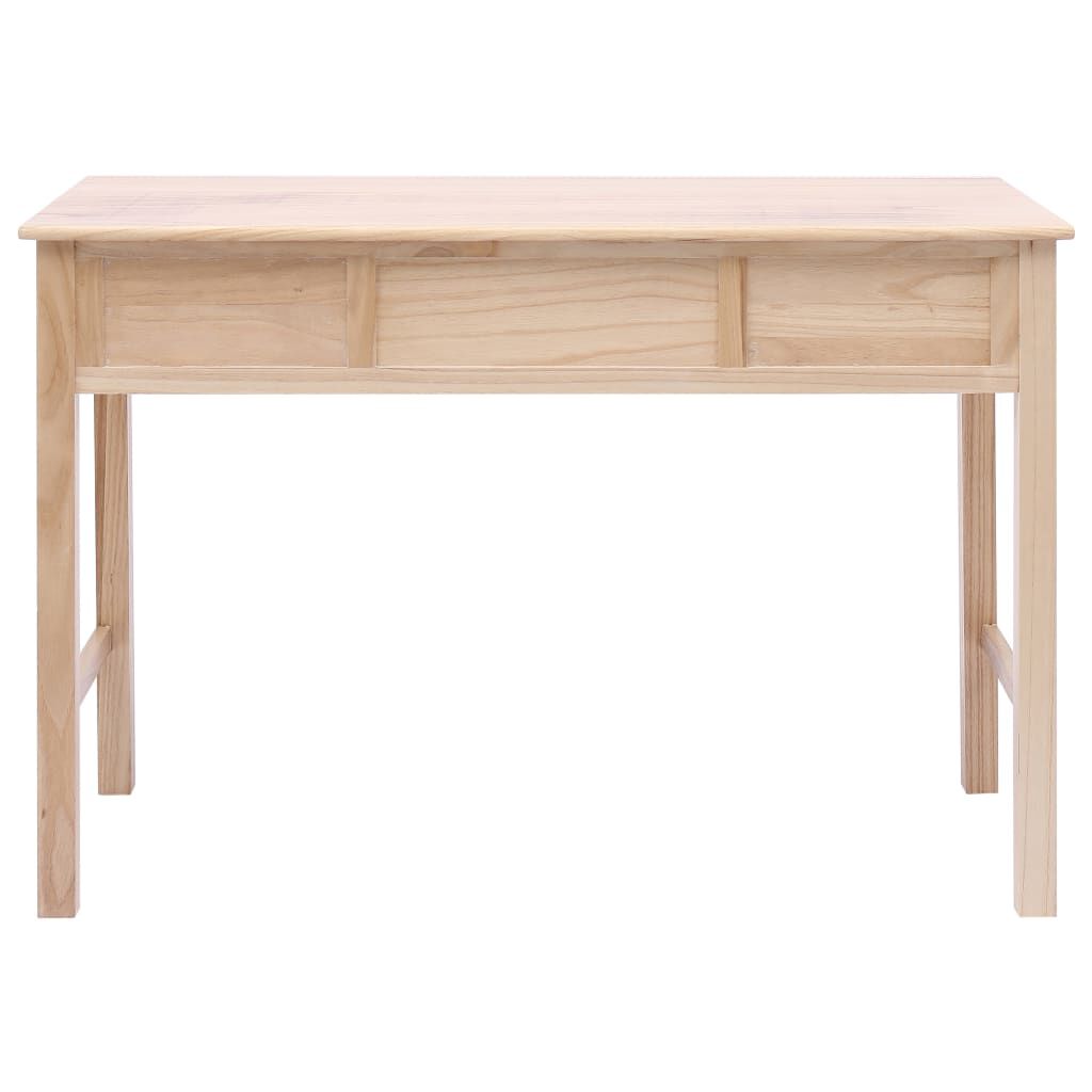 vidaXL Writing Desk Natural 110x45x76 cm Wood