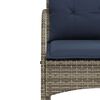 vidaXL Garden Rocking Chair with Cushions Grey Poly Rattan