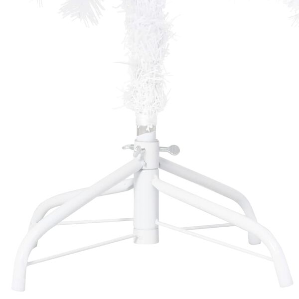 vidaXL Artificial Pre-lit Christmas Tree with Ball Set White 210 cm PVC