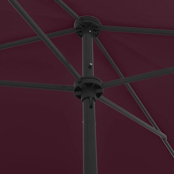 vidaXL Beach Parasol Bordeaux Red 200x125 cm
