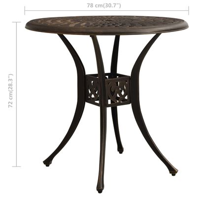 vidaXL 5 Piece Bistro Set Cast Aluminium Bronze