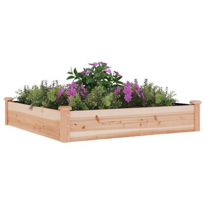 vidaXL Garden Raised Bed with Liner 120x120x25 cm Solid Wood Fir